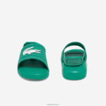 Lacoste l.30 שקופיות סינתטיות DZ4D0D2966 ירוק ולבן 1r7 תינוקות - Image 4