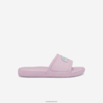 Lacoste l.30 שקופיות סינתטיות DZ4D0D3233 ורוד בהיר ולבן 208 ילדים