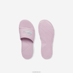 Lacoste l.30 שקופיות סינתטיות DZ4D0D3233 ורוד בהיר ולבן 208 ילדים - Image 4