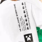 Lacoste live x minecraft חולצת טריקו קצרה מכותנה אורגנית DZ4D0D2605 לבן 001 נשים - Image 4