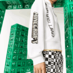 Lacoste live x minecraft קפוצ'ון צמר משוחרר DZ4D0D1165 לבן 001 גברים - Image 4
