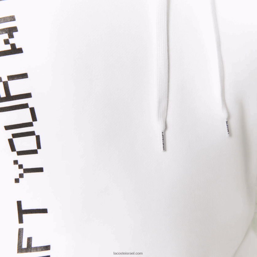 Lacoste live x minecraft קפוצ'ון צמר משוחרר DZ4D0D1165 לבן 001 גברים - Image 9