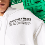Lacoste live x minecraft קפוצ'ון צמר משוחרר DZ4D0D1165 לבן 001 גברים - Image 10