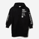 Lacoste live x minecraft שמלת קפוצ'ון פליסה אורגנית DZ4D0D2522 שחור 031 נשים - Image 5
