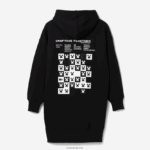 Lacoste live x minecraft שמלת קפוצ'ון פליסה אורגנית DZ4D0D2522 שחור 031 נשים - Image 6