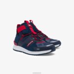 Lacoste run breaker טקסטיל ונעלי ספורט מעור DZ4D0D1837 כחול כהה ורוד 144 גברים - Image 2