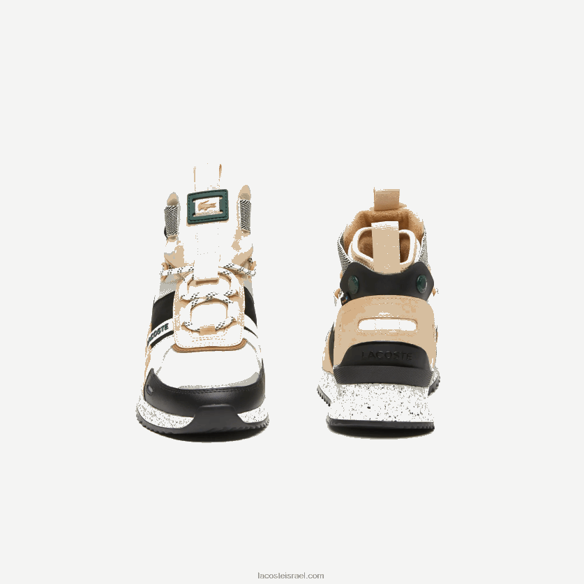Lacoste run breaker נעלי חוץ בצבע עור DZ4D0D1792 שחור ולבן 454 גברים - Image 4