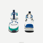 Lacoste run breaker עור ונעלי חוץ סינתטיות DZ4D0D1847 לבן ירוק wg1 גברים - Image 5
