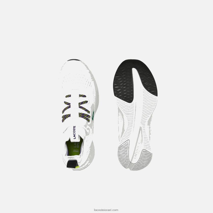 Lacoste run spin comfort נעלי ספורט טקסטיל DZ4D0D1795 לבן & אוף לבן 65 ט גברים - Image 4