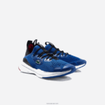 Lacoste run spin comfort צבע טקסטיל ניגודיות נעלי ספורט DZ4D0D1882 כחול לבן 221 גברים - Image 2