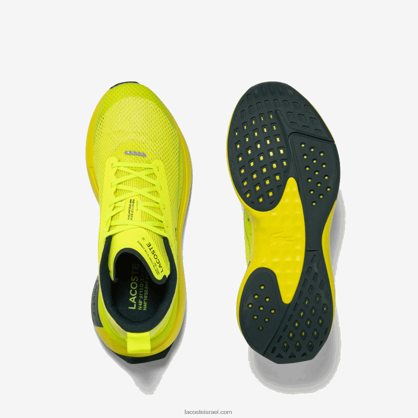 Lacoste run spin evolution נעלי ספורט טקסטיל DZ4D0D2686 צהוב 2t7 נשים - Image 4