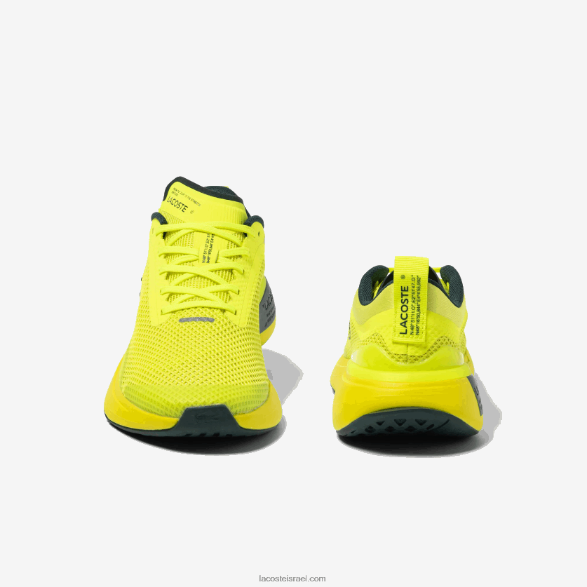 Lacoste run spin evolution נעלי ספורט טקסטיל DZ4D0D2686 צהוב 2t7 נשים - Image 5