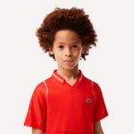 Lacoste tennis x daniil medvedev פולו יבש במיוחד DZ4D0D3012 אדום s5h בנים - Image 2