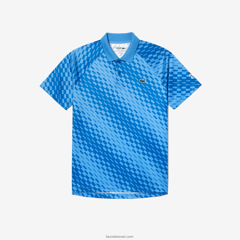Lacoste tennis x novak djokovic גרסת אוהד פולו DZ4D0D108 כחול yiq גברים - Image 4
