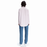 lacoste x a.p.c. חולצת כותנה עם פסים DZ4D0D2660 לבן ורוד m5u נשים - Image 2