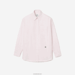 lacoste x a.p.c. חולצת כותנה עם פסים DZ4D0D2660 לבן ורוד m5u נשים - Image 4