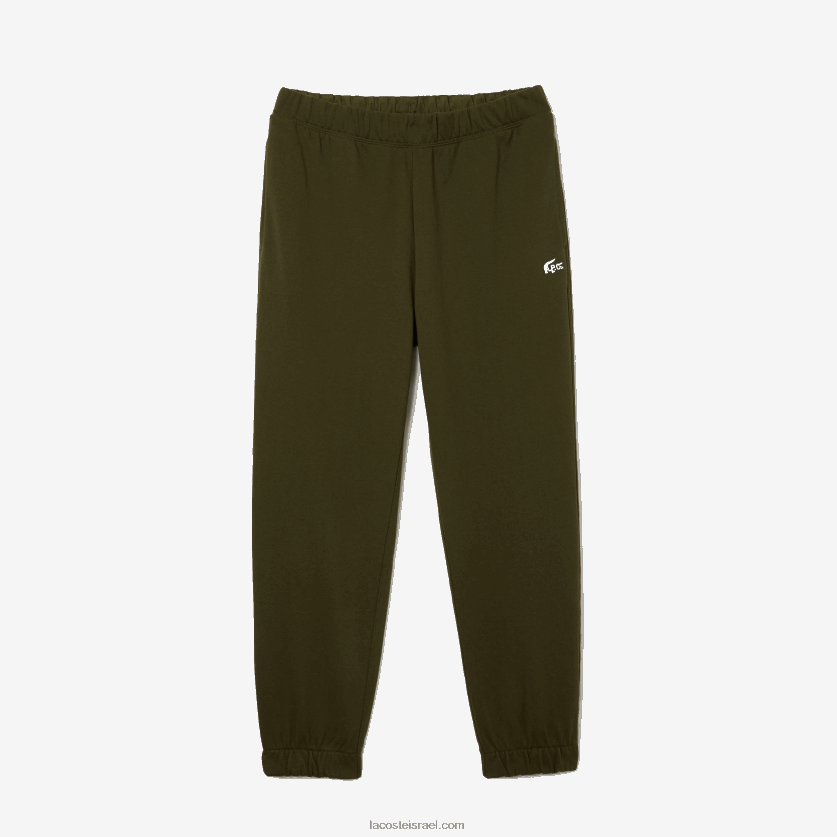 lacoste x a.p.c. מכנסי טרנינג צמר כותנה DZ4D0D1196 ירוק חאקי wtw גברים - Image 3