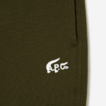 lacoste x a.p.c. מכנסי טרנינג צמר כותנה DZ4D0D1196 ירוק חאקי wtw גברים - Image 4