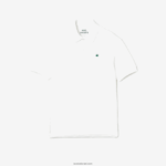 lacoste x a.p.c. פולו פטיט פיקה כותנה בגזרה רופפת DZ4D0D927 לבן 001 גברים - Image 3