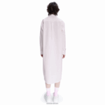 lacoste x a.p.c. שמלת חולצת כותנה מפוספסת DZ4D0D2520 לבן ורוד m5u נשים - Image 2