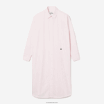 lacoste x a.p.c. שמלת חולצת כותנה מפוספסת DZ4D0D2520 לבן ורוד m5u נשים - Image 3