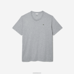 Lacoste xl חולצת טריקו של פימה כותנה ג'רסי בכושר רגיל DZ4D0D650 chine אפור cca גברים - Image 3