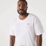 Lacoste xl חולצת טריקו של פימה כותנה ג'רסי בכושר רגיל DZ4D0D651 לבן 001 גברים