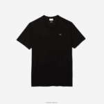Lacoste xl חולצת טריקו של פימה כותנה ג'רסי בכושר רגיל DZ4D0D652 שחור 031 גברים