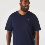Lacoste xl חולצת טריקו של פימה כותנה ג'רסי בכושר רגיל DZ4D0D653 כחול כהה 166 גברים